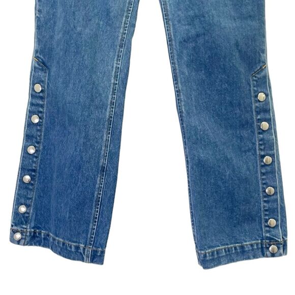 Rag & Bone Dylan Snap Retro Cropped Kick Flare Jeans in Vintage Bloo Size 27 | 4 - Picture 5 of 15